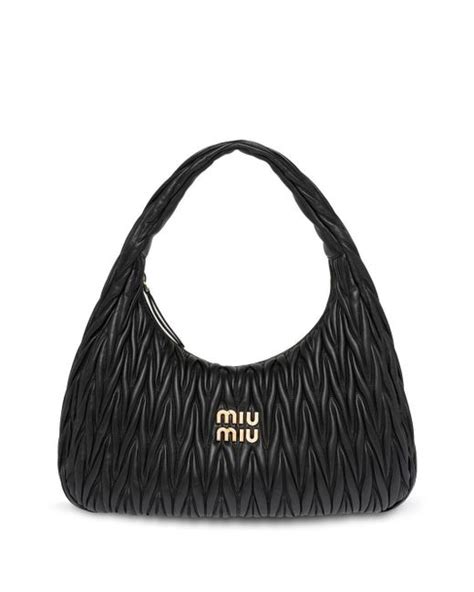 miu miu coffer hobo bag|Black Wander Matelassé Nappa Leather Hobo Bag.